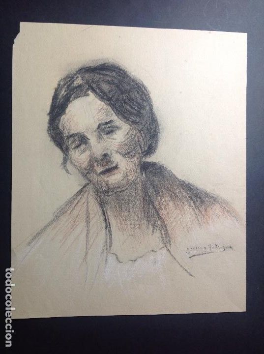 Arte: Manuel Garc&iacute;a Rodr&iacute;guez. Retrato de gitana. - Foto 1