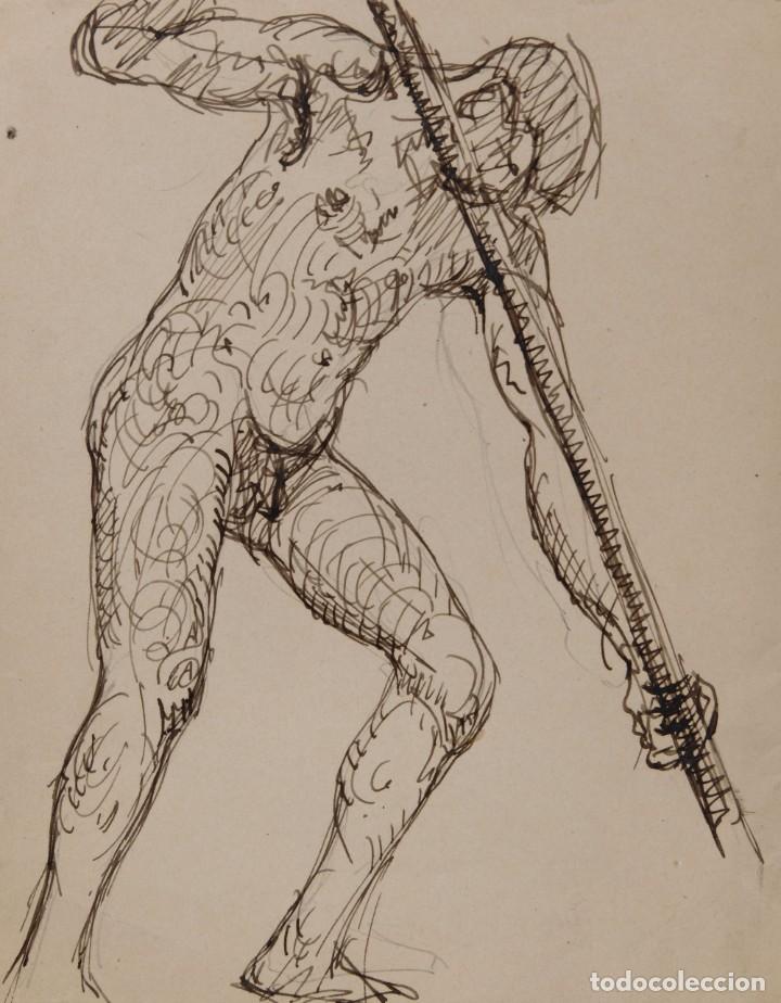 Arte: Dibujo tinta Desnudo masculino
