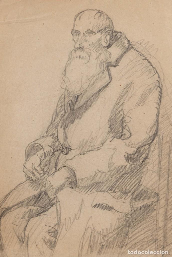 Arte: Dibujo a l&aacute;piz Anciano - Foto 1