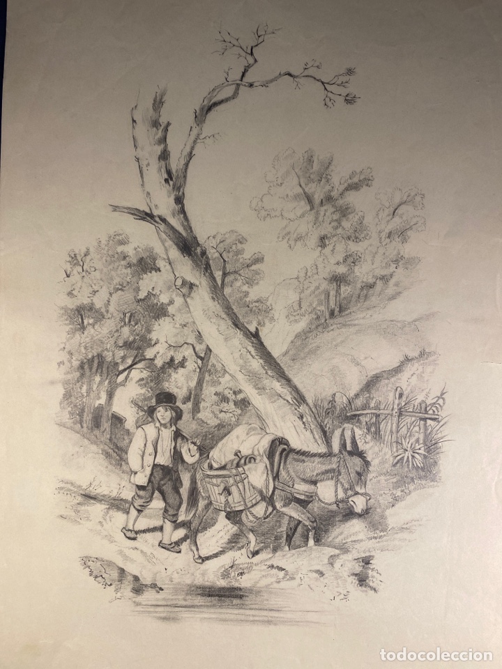 Arte: Dibujo a l&aacute;piz siglo XIX - Foto 1