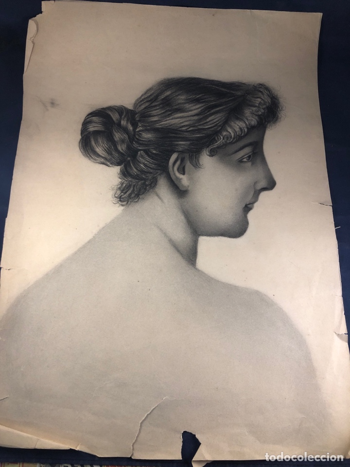 Arte: Dibujo antiguo de mujer - Foto 1