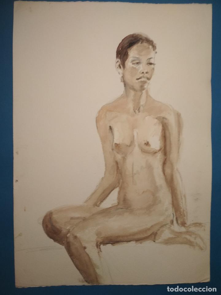 Arte: Acuarela original - chica posando - Foto 2