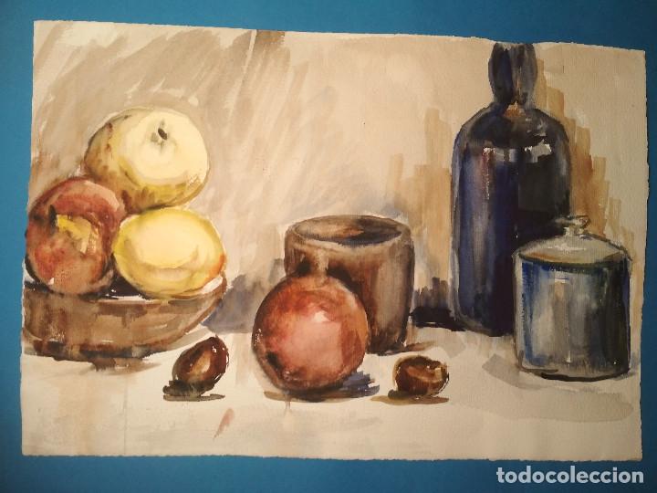 Arte: Acuarela original - bodegon y chica - Foto 1