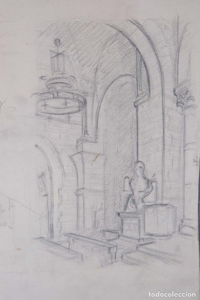 Arte: Dibujo a l&aacute;piz Interior iglesia - Foto 3