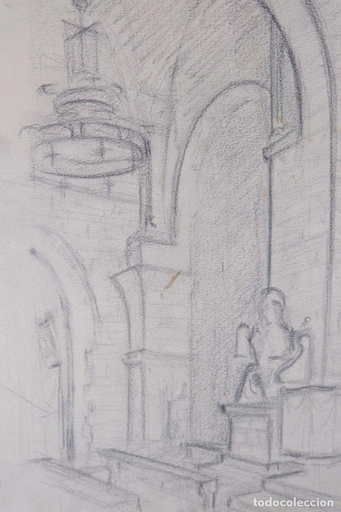 Arte: Dibujo a l&aacute;piz Interior iglesia - Foto 4