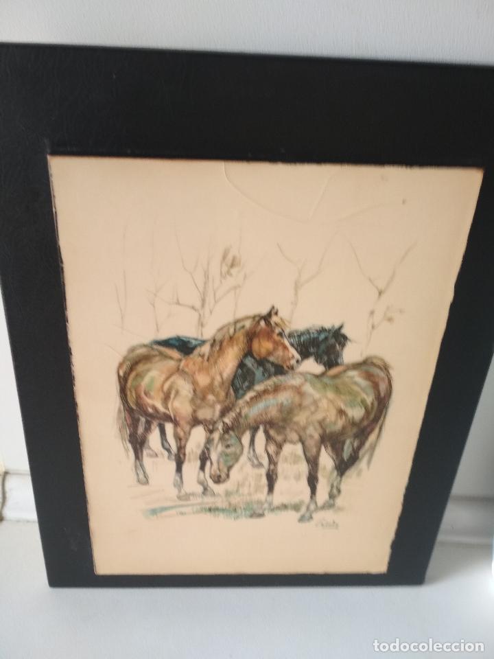 Arte: cuadro antiguo, de caballos, decoracion, - Foto 4