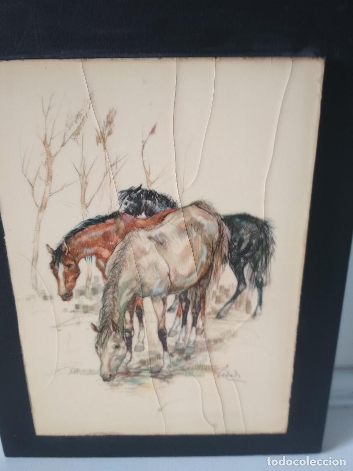 Arte: cuadro antiguo, de caballos, decoracion, - Foto 7