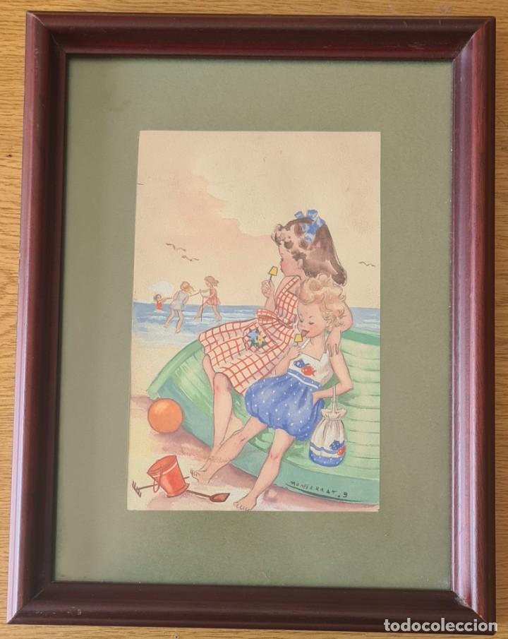 Arte: MONTSERRAT BARTA / NI&Ntilde;AS EN LA PLAYA - Foto 1