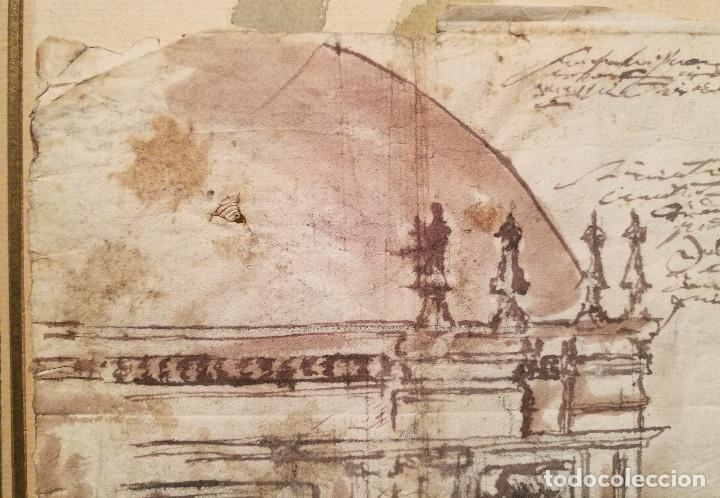 Arte: PROYECTO PARA UN EDIFICIO. ESCUELA ITALIANA DEL S.XVIII. - Foto 2