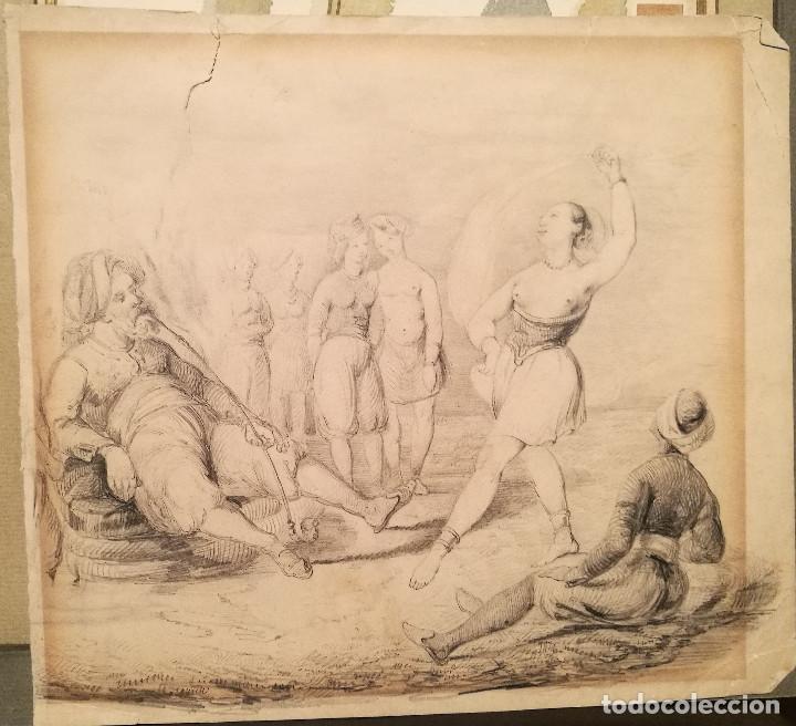Arte: LA ODALISCA. C&Iacute;RCULO DE EUG&Eacute;NE DELACROIX. - Foto 1