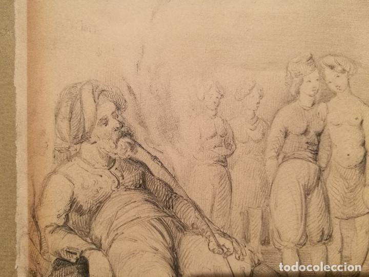 Arte: LA ODALISCA. C&Iacute;RCULO DE EUG&Eacute;NE DELACROIX. - Foto 3