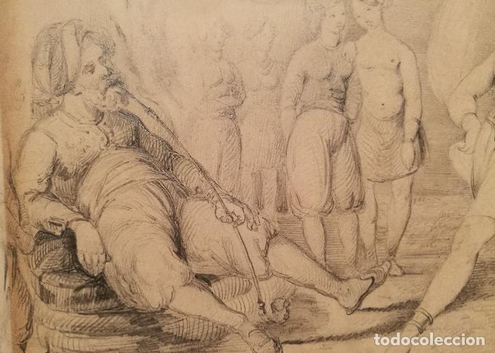 Arte: LA ODALISCA. C&Iacute;RCULO DE EUG&Eacute;NE DELACROIX. - Foto 4