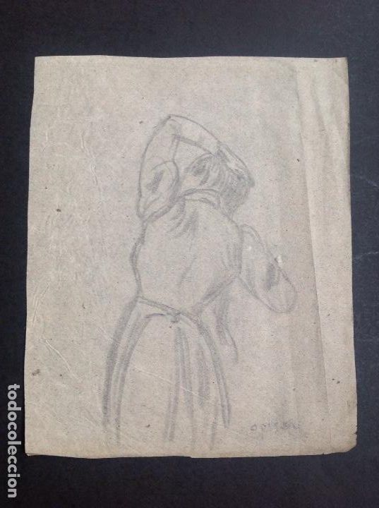 Arte: Ricardo Opisso. Mujer de espaldas. - Foto 1