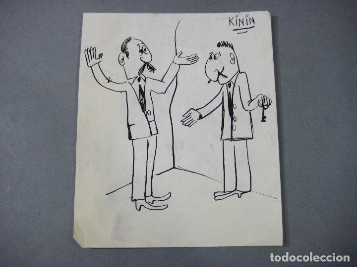 Kunst: DIBUJO C&Oacute;MICO PARA CHISTE DE PRENSA ORIGINAL. A&Ntilde;OS 50. HUMORISTA KININ. VI&Ntilde;ETA DE HUMOR GR&Aacute;FICO
