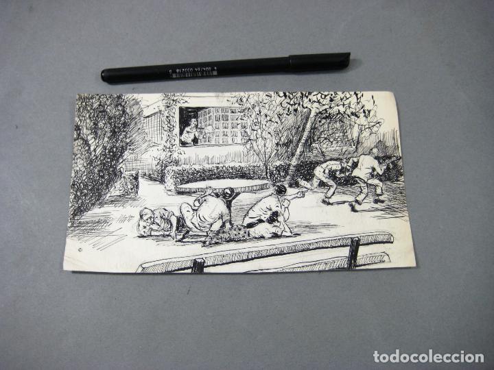 Arte: DIBUJO A TINTA DE AUTOR DESCONOCIDO PARA ILUSTRAR EN PRENSA. A&Ntilde;OS 50