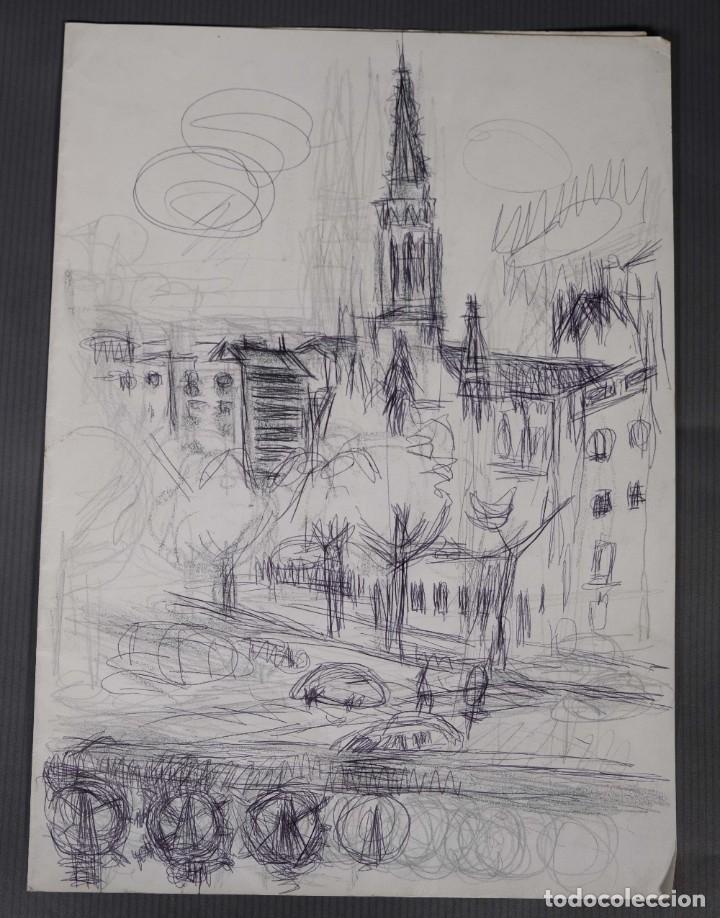 Art: Dibujo bol&iacute;grafo Calle de Barcelona