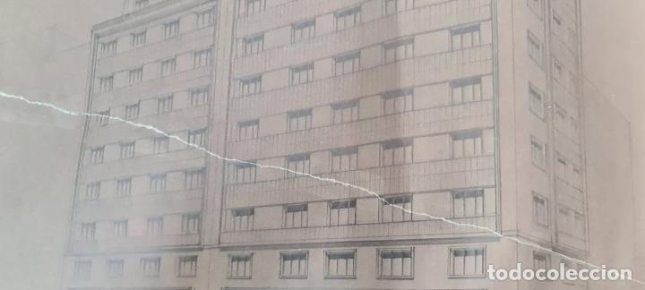 Arte: CONJUNTO DE 4 PLANOS DE EDIFICIO. DIBUJOS AL GRAFITO. A. BORRELL. 1962. - Foto 21