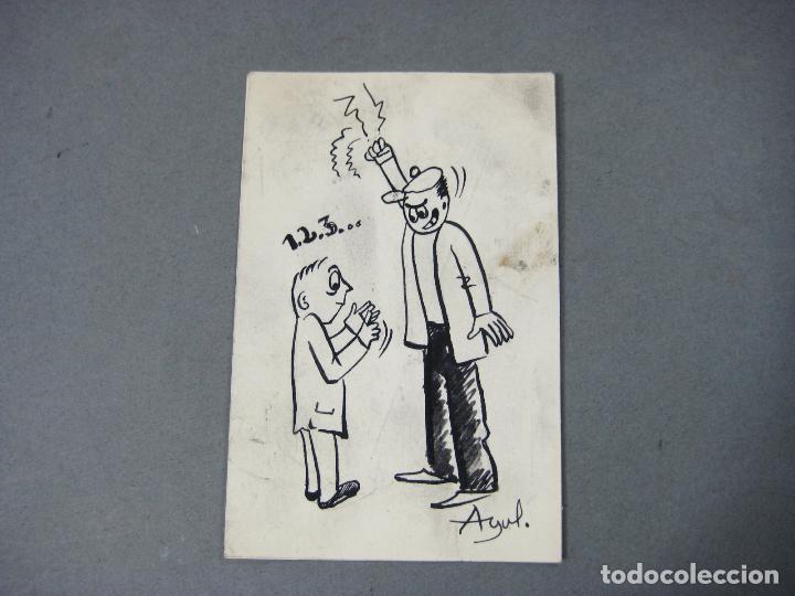 Arte: DIBUJO C&Oacute;MICO PARA CHISTE DE PRENSA ORIGINAL FIRMADO POR AGUL. A&Ntilde;OS 50. VI&Ntilde;ETA DE HUMOR GR&Aacute;FICO