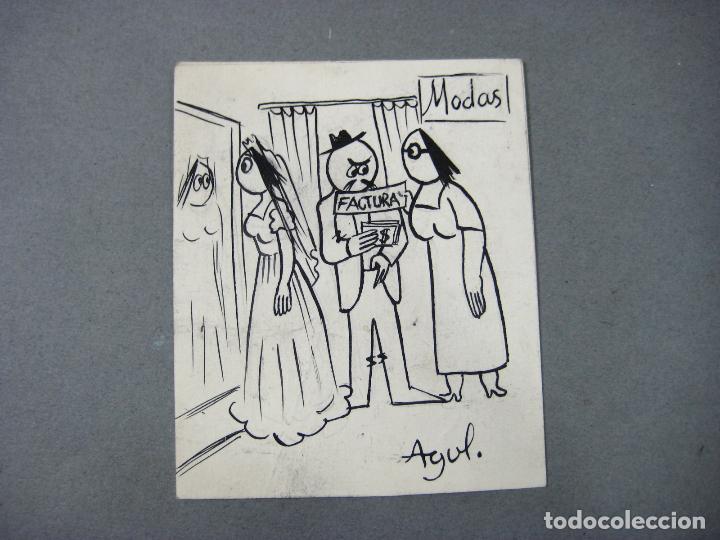 Arte: DIBUJO C&Oacute;MICO PARA CHISTE DE PRENSA ORIGINAL FIRMADO POR AGUL. A&Ntilde;OS 50. VI&Ntilde;ETA DE HUMOR GR&Aacute;FICO