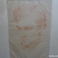 Arte: RETRATO A SANGUINA DEL PINTOR MURCIANO JOSÉ CAMPILLO SOLANO ( EL ALGAR 1903-1968).. Lote 335378063