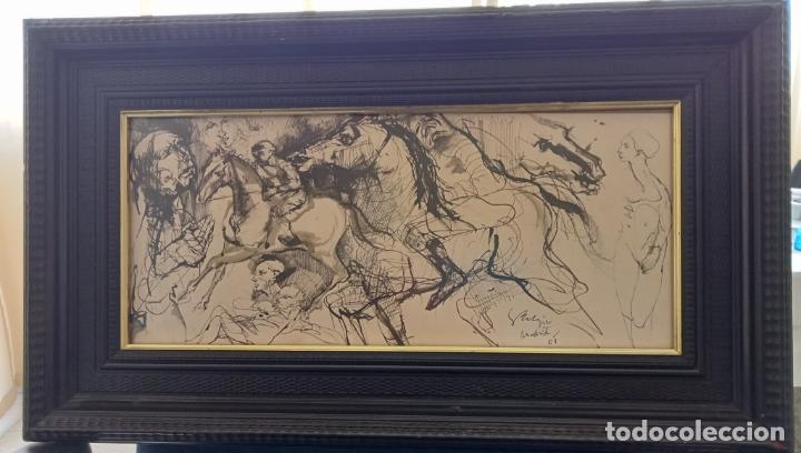 Arte: ASBSTRACTO JINETES Y CABALLOS - Foto 1