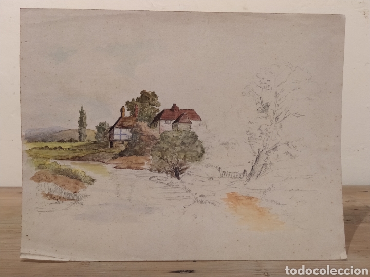 Arte: CONJUNTO DE 5 DIBUJOS DE ENRIC G&Oacute;MEZ FONT - EDIFICIOS - Foto 5