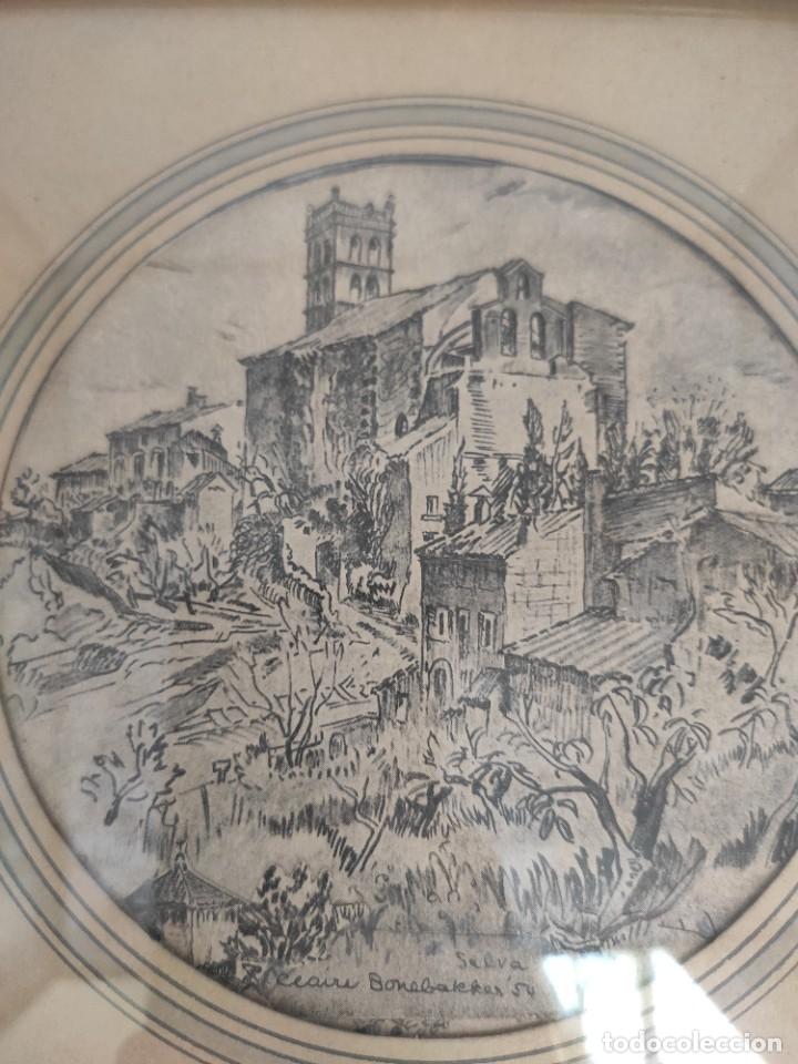 Arte: &rdquo;Iglesia rural&rdquo;, dibujo de 1954. - Foto 3