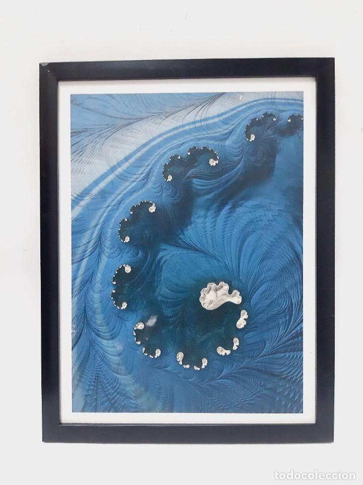 Arte: Dibujo de tinta enmarcado abstracto sobre tablero de fibra(14.3)
