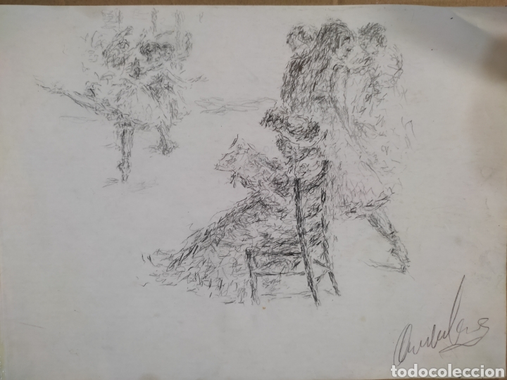 Arte: Bailarinas en el sal&oacute;n ( original ) - Foto 2