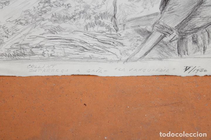 Arte: ANONIMO. DIBUJO A CARBON. PAYESES - Foto 3