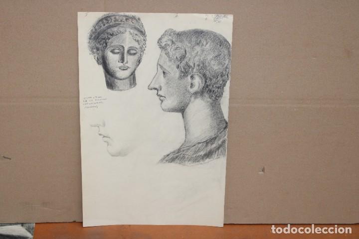 Arte: ANONIMO. DIBUJO A CARBON. ESBOZOS - Foto 1