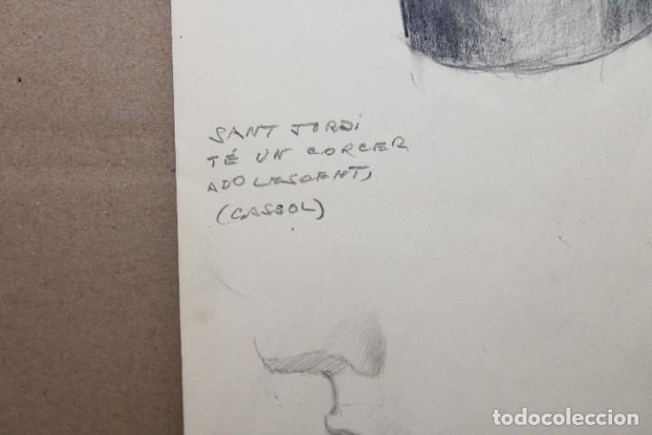 Arte: ANONIMO. DIBUJO A CARBON. ESBOZOS - Foto 2