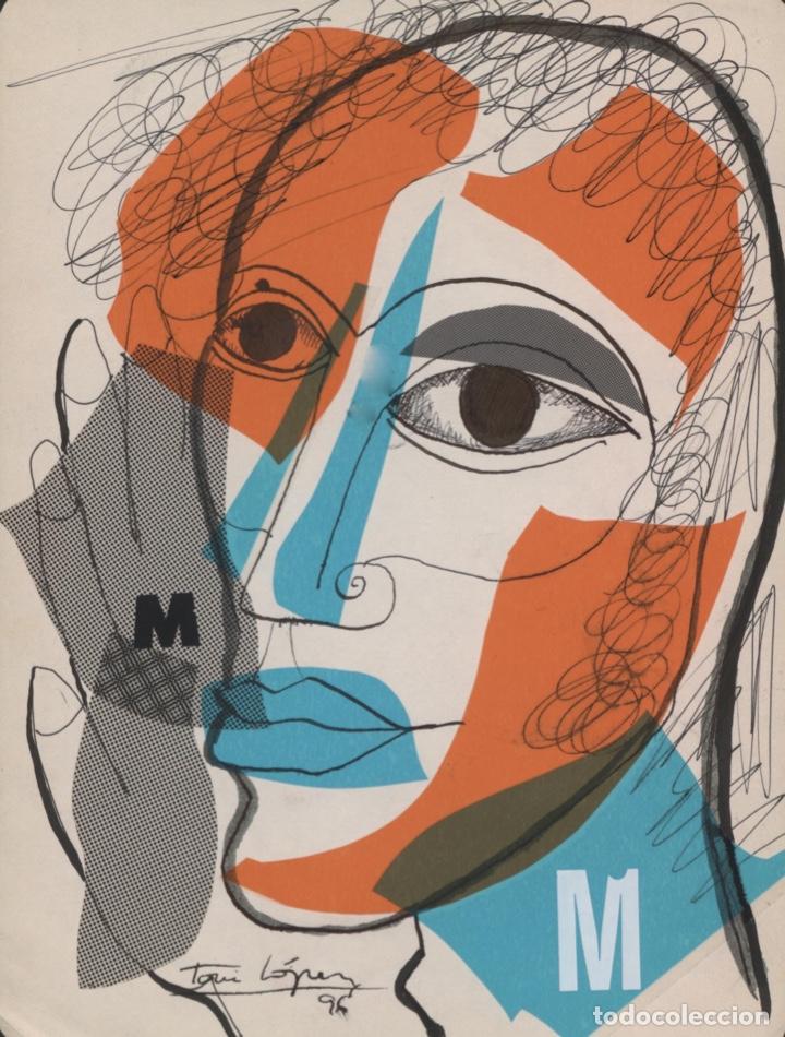 Art: CARA AFRO, DIBUJO CON TINTA Y TRAMAS DE COLOR