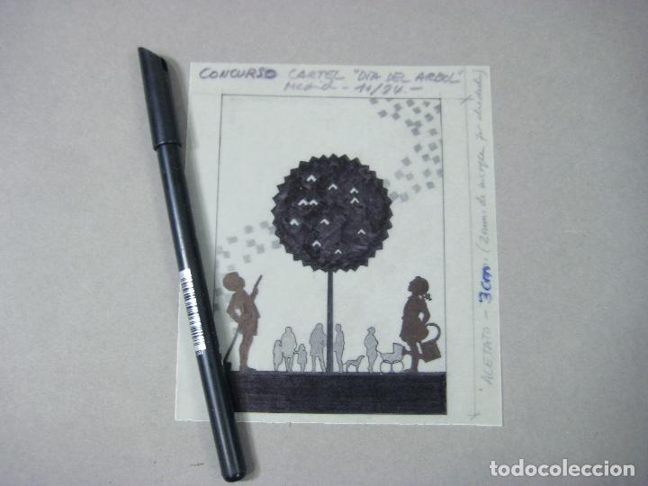 Art: BOCETO DIBUJO ORIGINAL PARA EL CONCURSO DEL CARTEL DEL DIA DEL ARBOL DE 1984