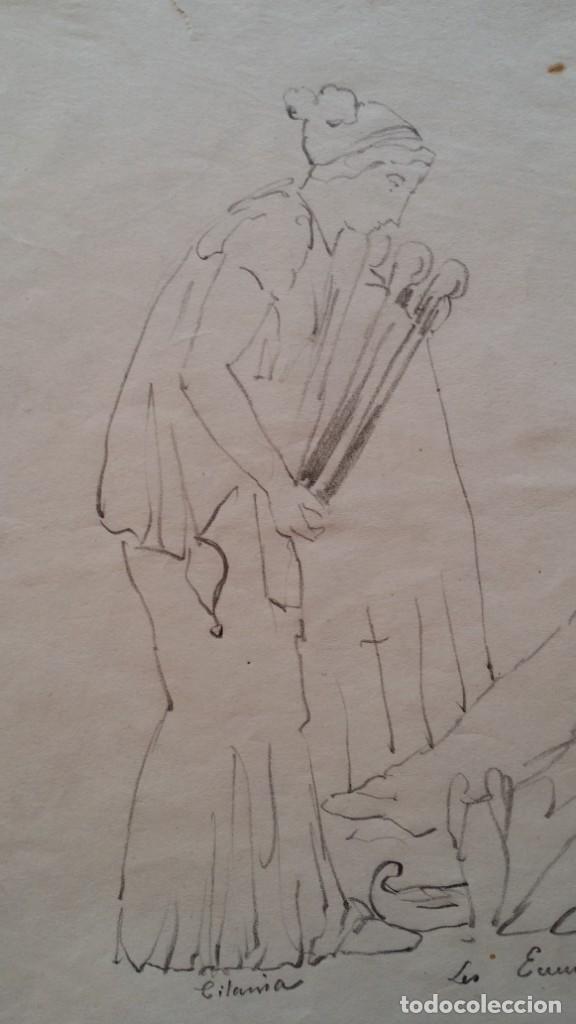 Arte: DIBUJO Las Eum&eacute;nides, 1875 / John Flaxman - Foto 4
