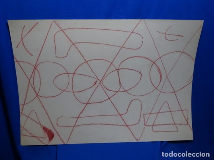 Arte: GRAN DIBUJO AN&Oacute;NIMO ABSTRACTO. - Foto 1