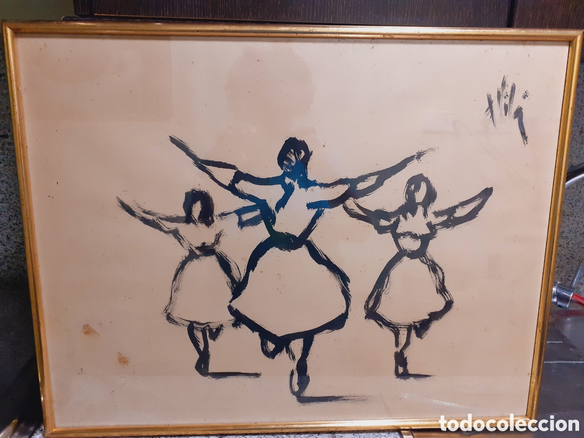 Arte: Cuadro Sardanes de Frederic Vil&agrave; - Foto 1