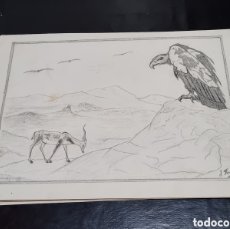 Arte: DIBUJO ORIGINAL A LAPIZ FIRMADO JORDI FORTUNY 1938. Lote 365316436