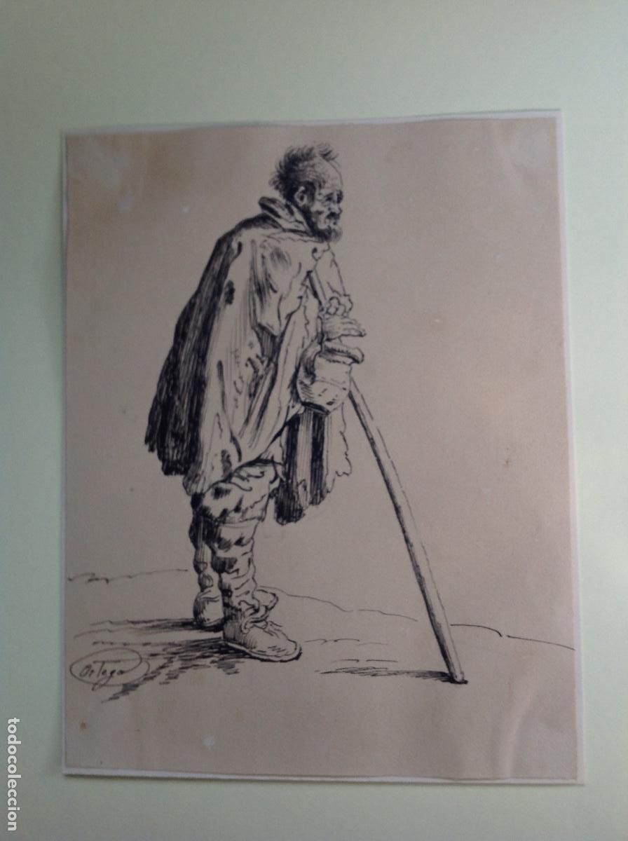 Arte: Francisco Javier Ortega. Anciano con bast&oacute;n. - Foto 1