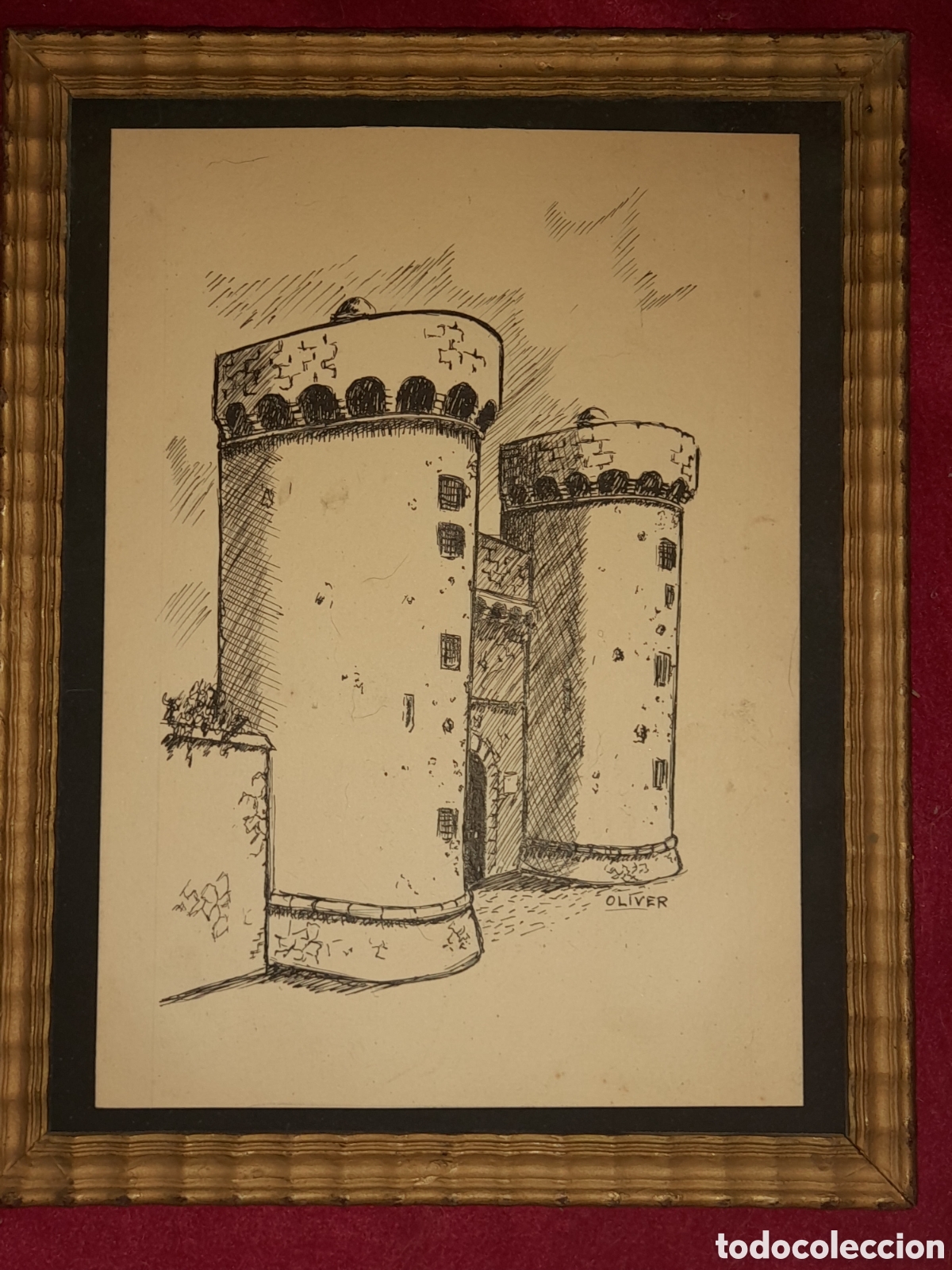 Kunst: DIBUJO TORRES CUART ? VALENCIA FIRMADO OLIVER SE AGRADECE INFORMACI&Oacute;N