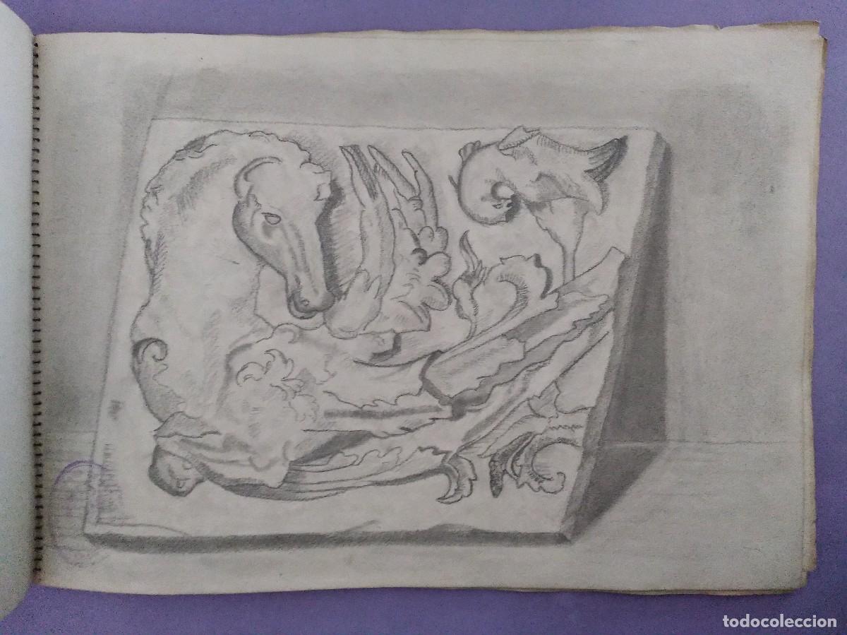 Arte: ANTIGUA LIBRETA BLOC CANSON CON 12 DIBUJOS ARTISTICOS ORIGINALES ESCUELAS PIAS VALENCIA