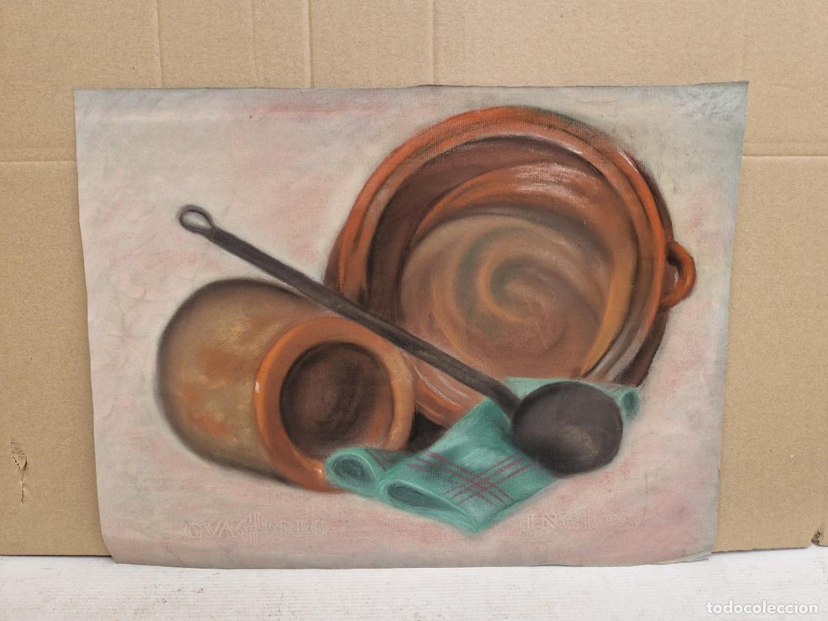 Arte: ANONIMO. DIBUJO A PASTEL. BODEGON - Foto 1