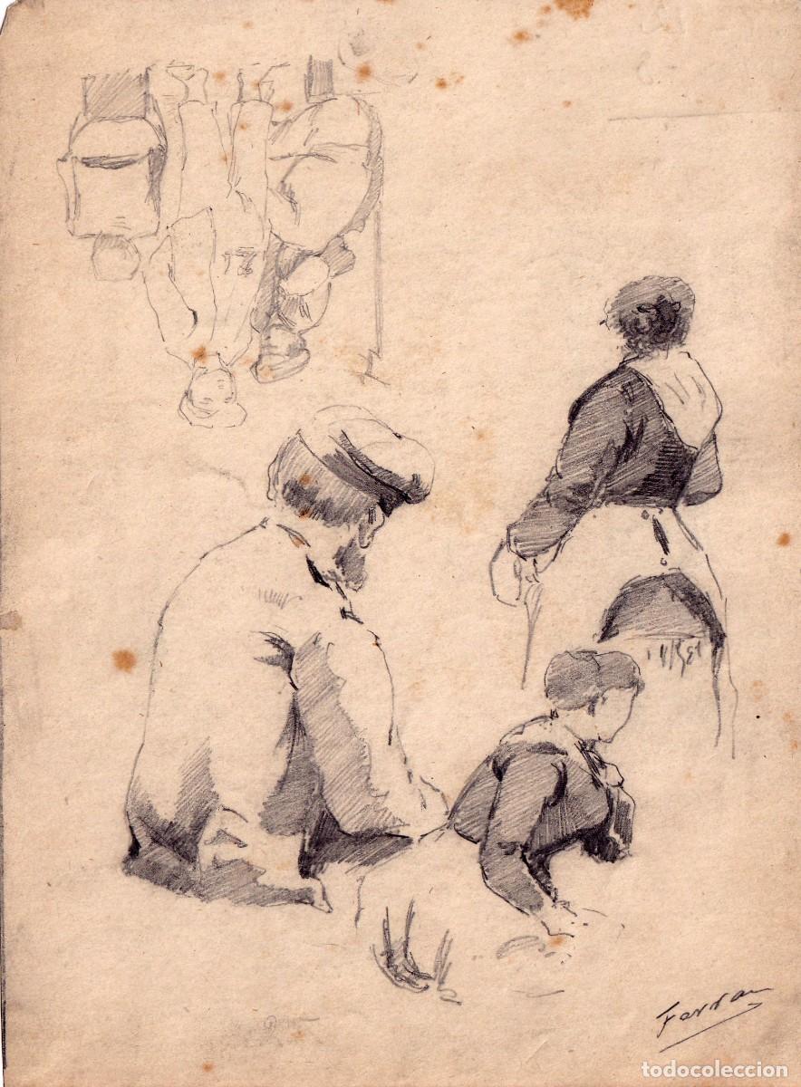 Arte: FERRAN - 6 DIBUJOS ORGINALES A LAPIZ - Foto 1