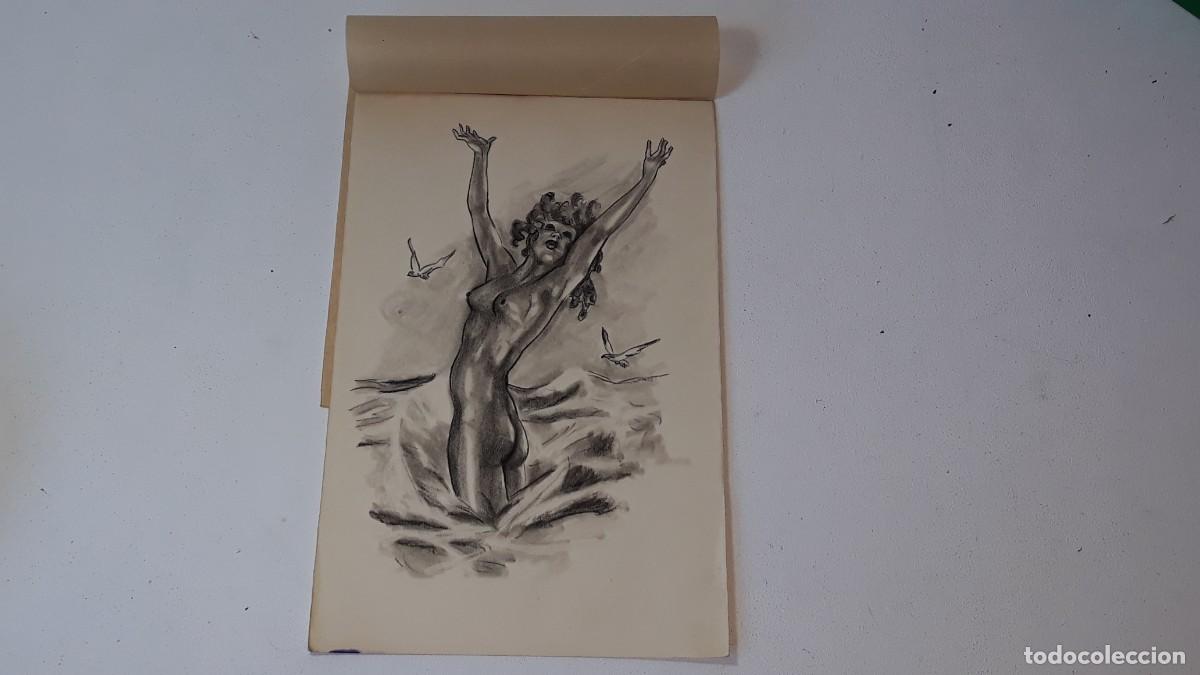 Arte: ANTIGUO DIBUJO EN CARBONCILLO DE DESNUDO FEMENINO ART DECO A&Ntilde;OS 20 / 30