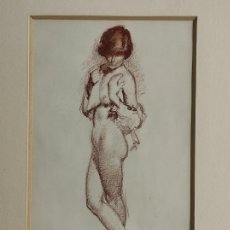 Arte: FIGURA FEMENINA - DIBUJO - FIRMA BOSH - ANTONI BOSCH PENALVA ( BARCELONA 1925). Lote 400867714