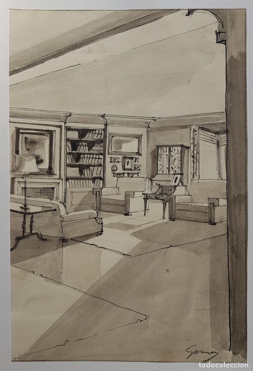 Arte: Dise&ntilde;o de interior. Firmado - Foto 1