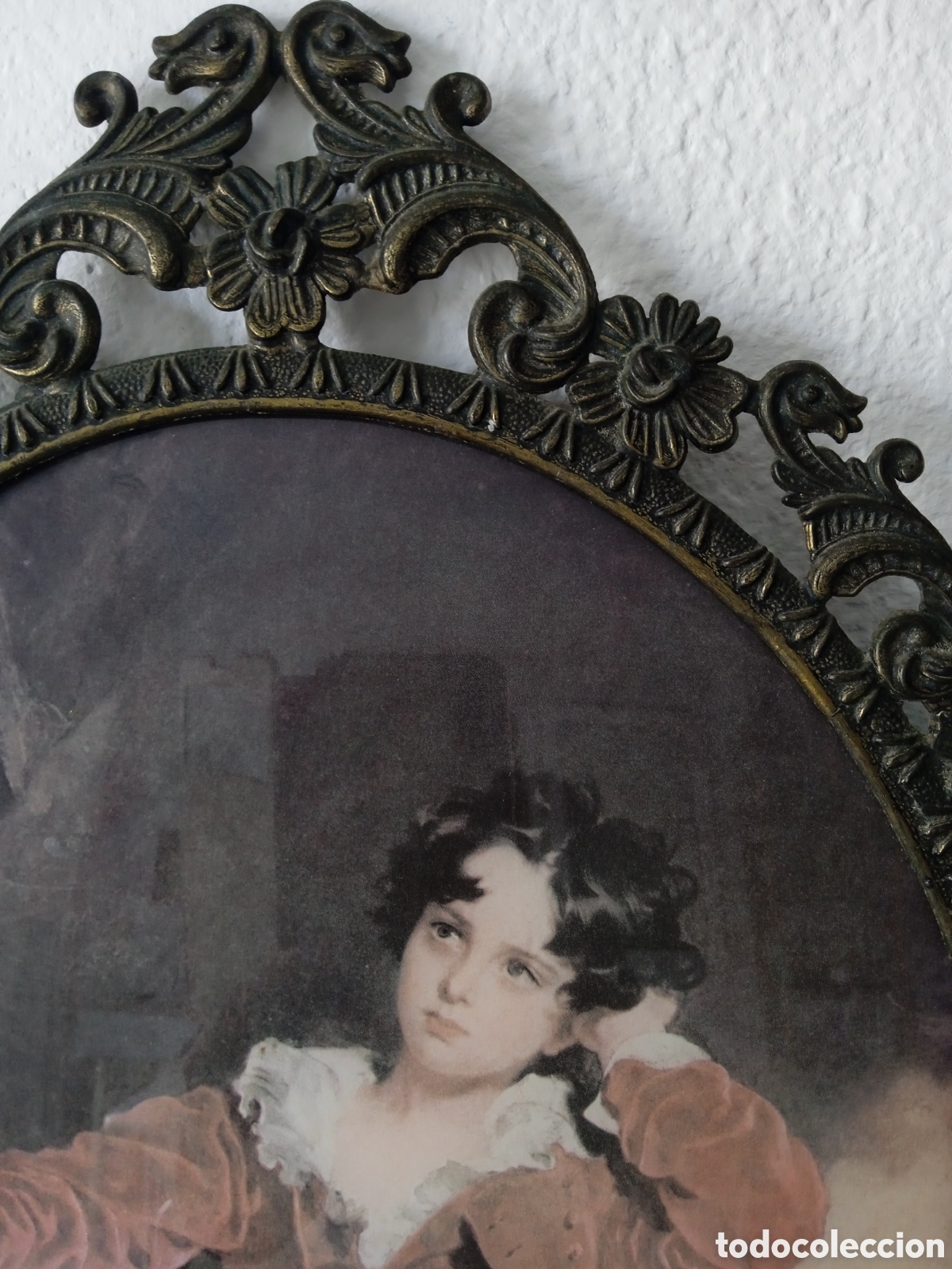 Arte: Cuadro ovalado antiguo - Foto 2