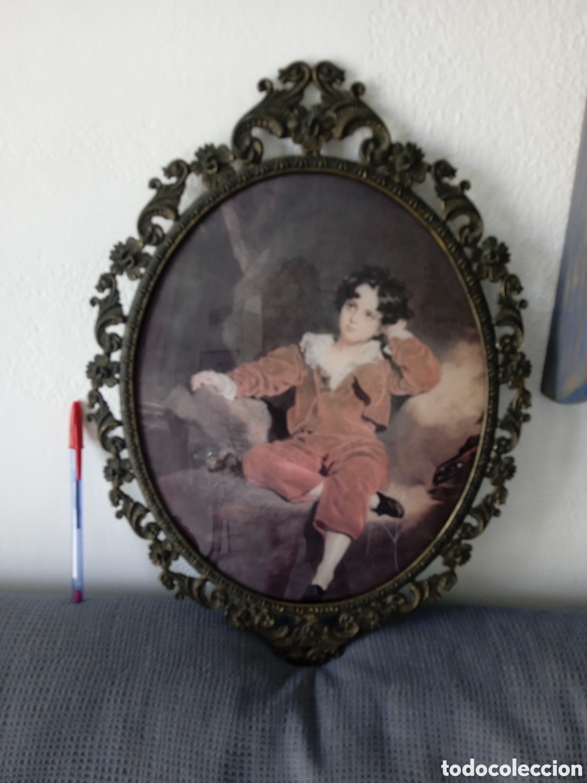 Arte: Cuadro ovalado antiguo - Foto 1