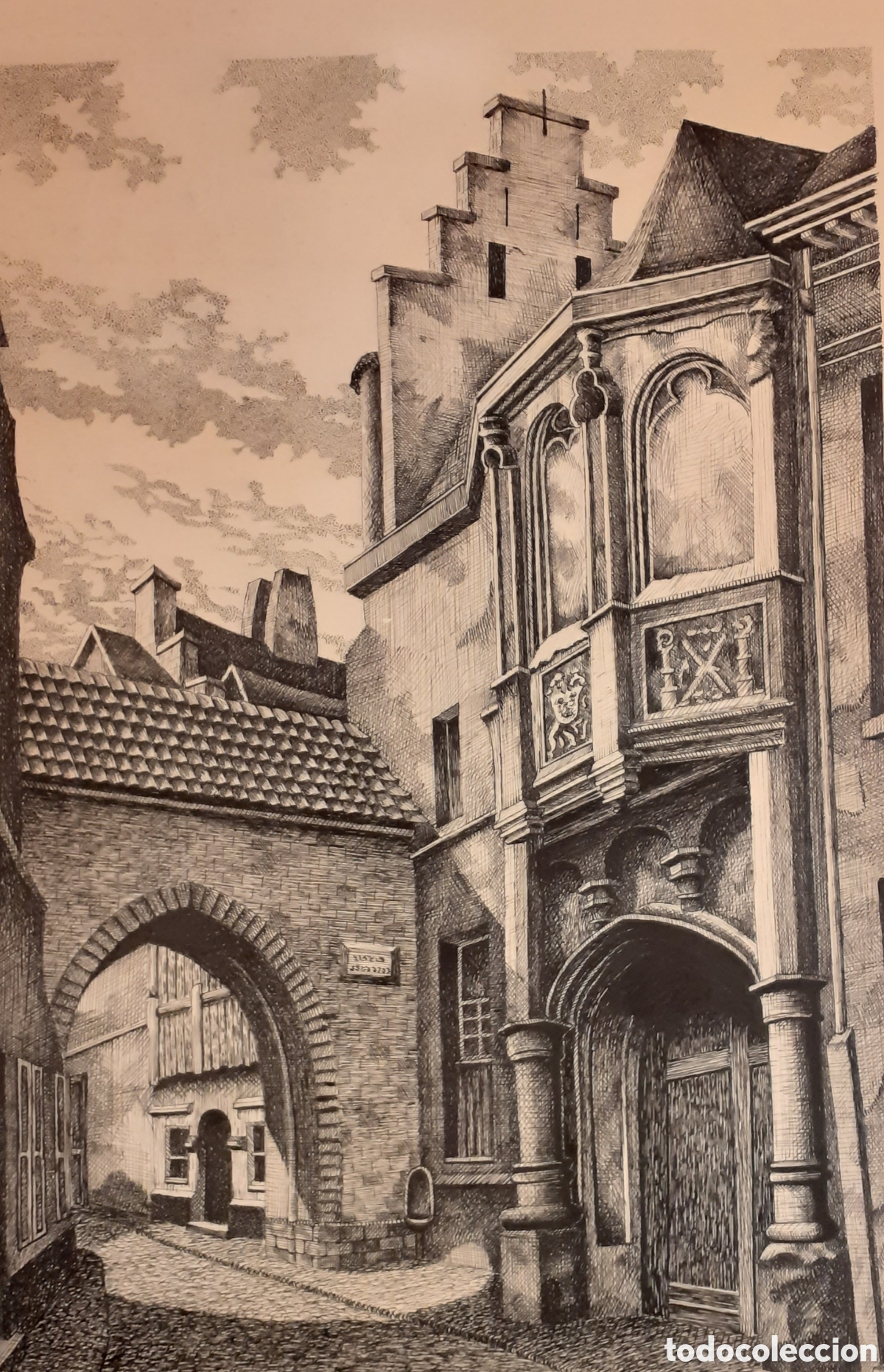 Arte: DIBUJO EN TINTA 1950 - Foto 7
