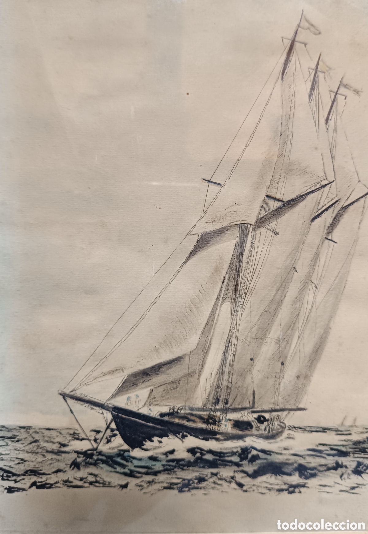 Arte: Cuadros dibujos antiguos de barcos veleros - Foto 6